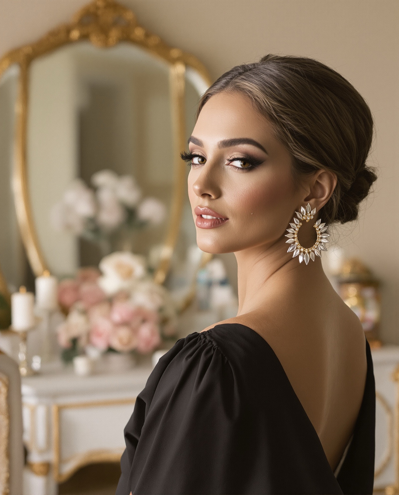 Glam with a statement earring