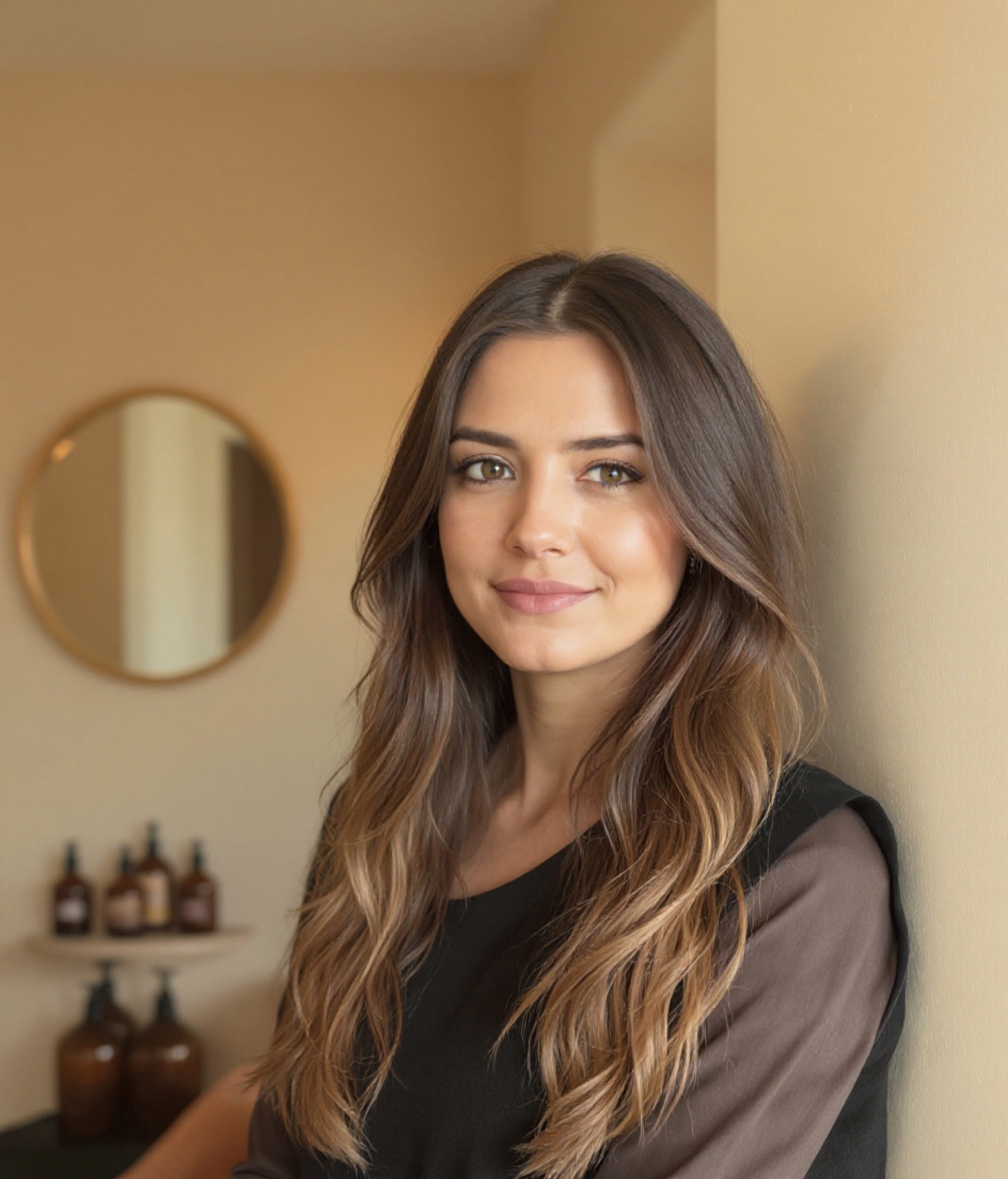 Bright caramel balayage after the same appointment (sample result)