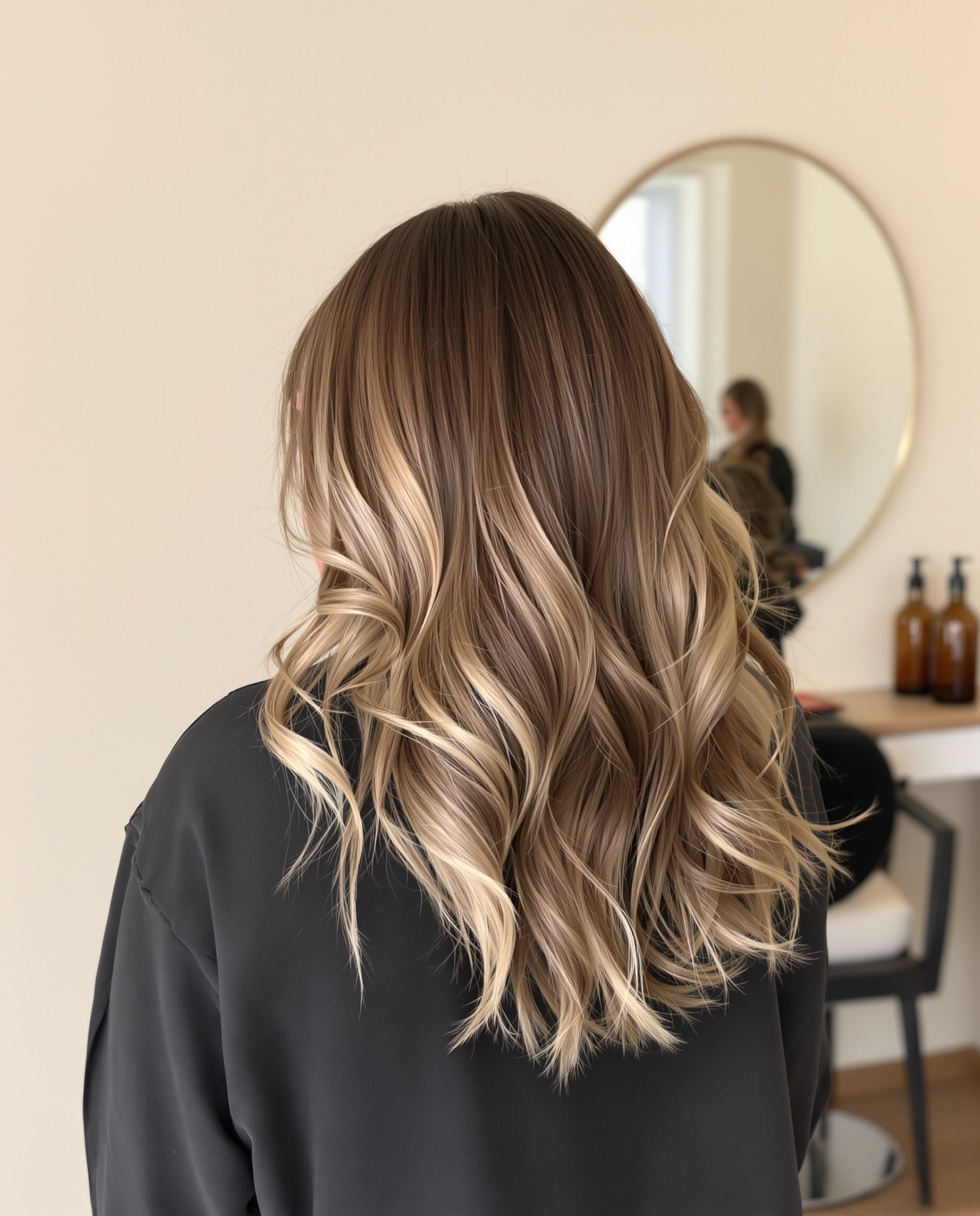 Dimensional balayage waves, the result of a Custom Color appointment