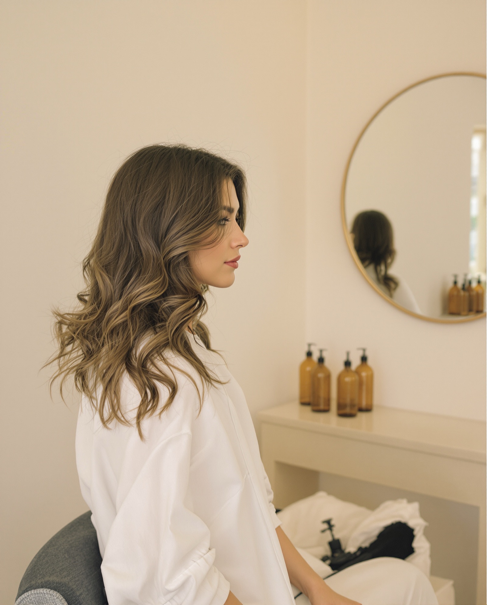 Soft, natural waves after a finishing style