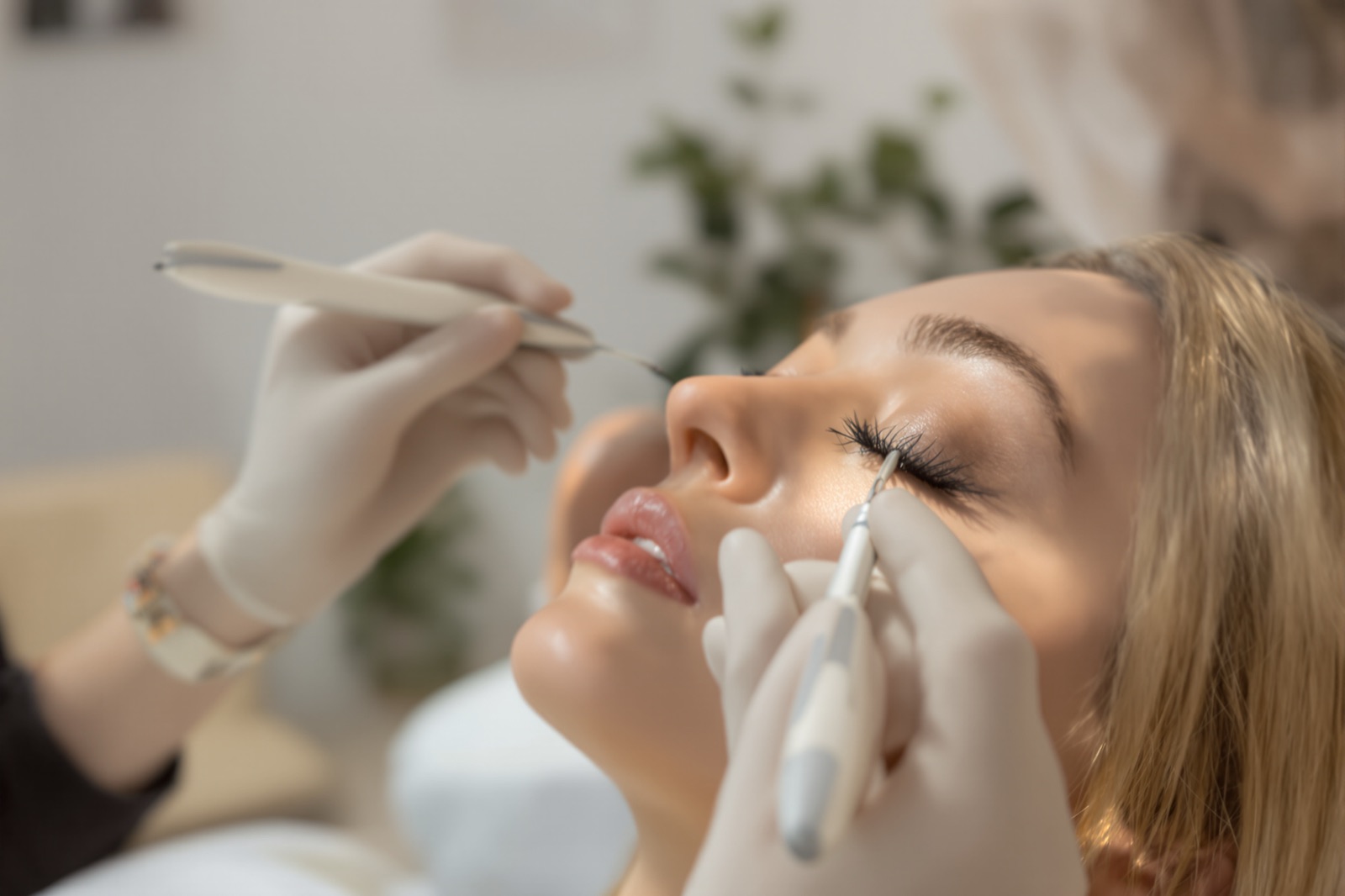 Applying lash extensions, one lash at a time
