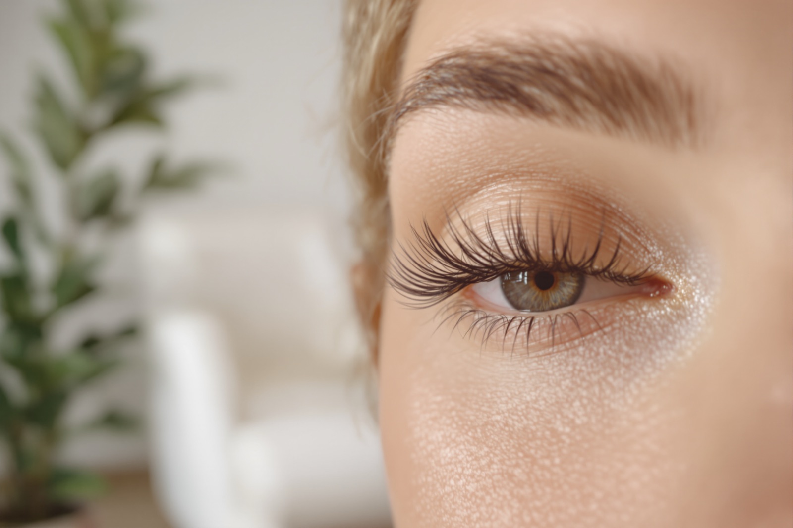 A classic lash set, close up